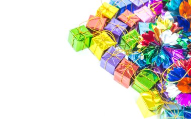 Arka plan ile şerit hediye kutuları