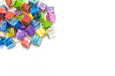 Arka plan ile şerit hediye kutusu