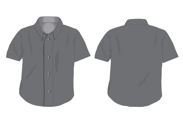 Chemise manches courtes, police et dos, Illustration vectorielle . — Image vectorielle