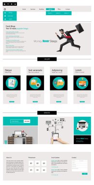 Düz stil Web sitesi tasarımı