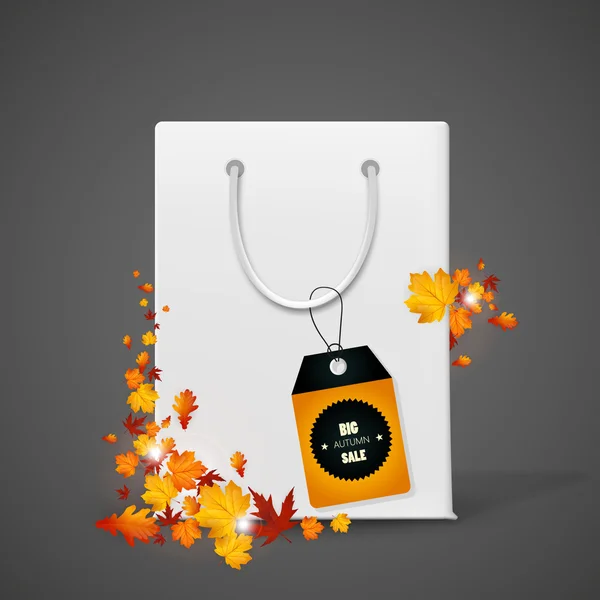 Vendita autunnale e shopping bag — Vettoriale Stock