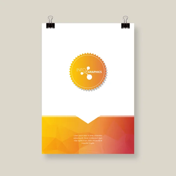 Broşür poligonal tarzı sonbahar Tema — Stok Vektör