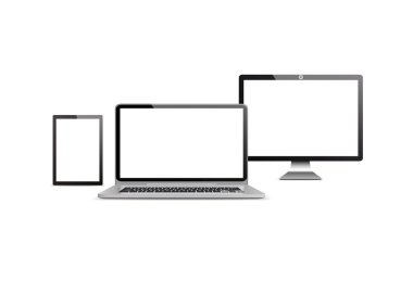 Monitör, dizüstü ve tablet