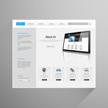 Modern iş web sitesi şablon tasarımı
