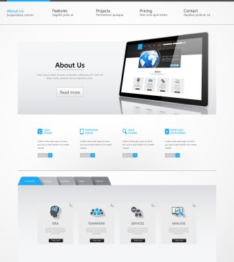 Modern iş web sitesi şablon tasarımı