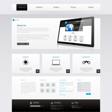 Modern iş web sitesi şablon tasarımı
