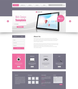 Modern iş web sitesi şablon tasarımı