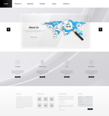 Modern iş web sitesi şablon tasarımı