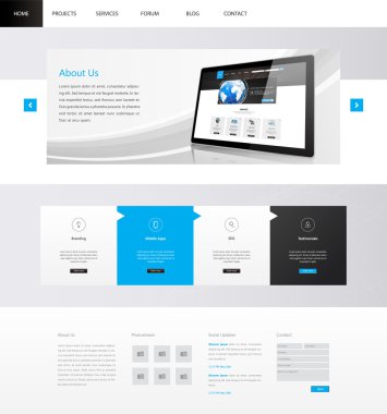 Modern iş web sitesi şablon tasarımı