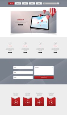 Modern iş web sitesi şablon tasarımı