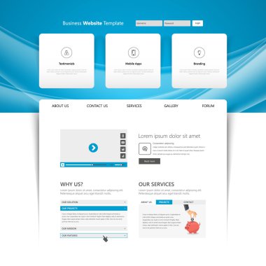 Modern iş web sitesi şablon tasarımı
