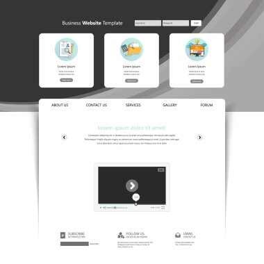 Modern iş web sitesi şablon tasarımı