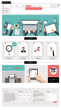 Bir sayfa web sitesi tasarım şablonu