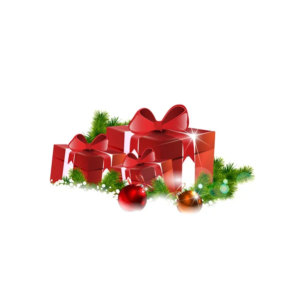 Kerstmis geschenken achtergrond — Stockvector