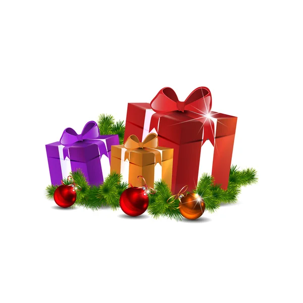 Presentes de Natal fundo —  Vetores de Stock