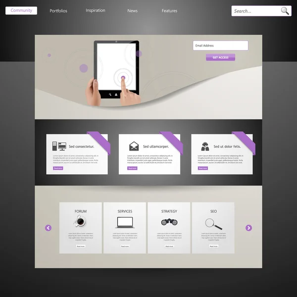 Business moderne website sjabloon — Stockvector