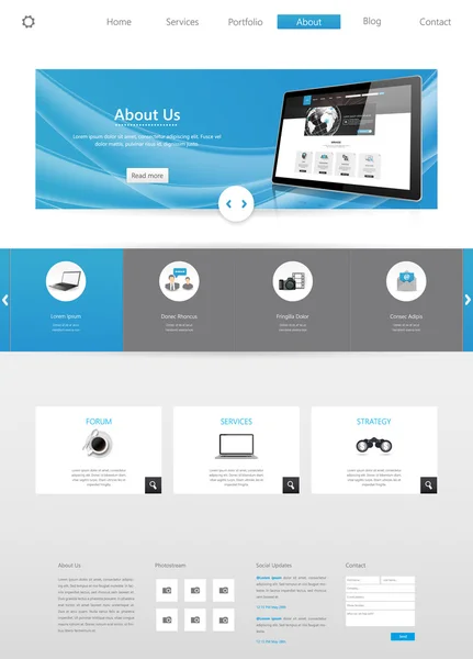 Moderne Business Website Template Design — Stockvector