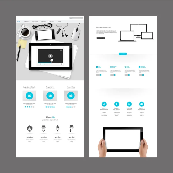 Modèle de conception de site Web d'entreprise — Image vectorielle
