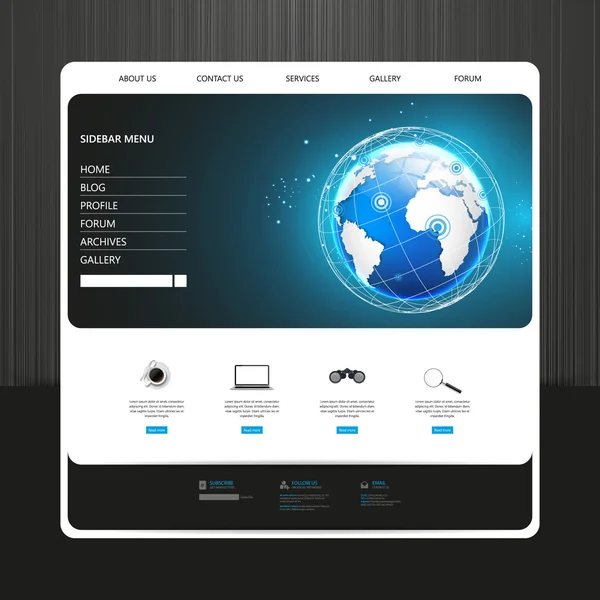 Modello di design del sito Web aziendale — Vettoriale Stock