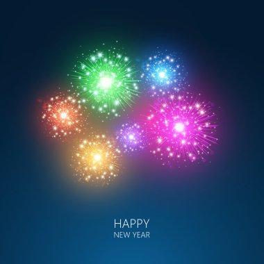 Tatil gerçekçi havai fişek arka plan