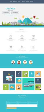 Modern sayfa web sitesi tasarım şablonu