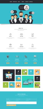 Modern sayfa web sitesi tasarım şablonu