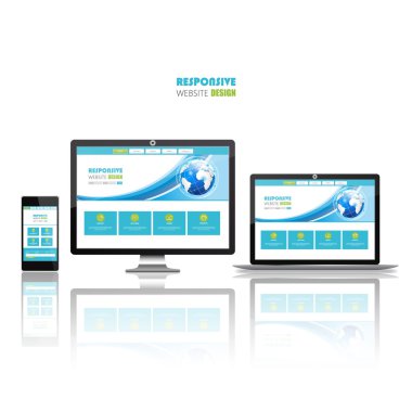Web sitesi şablonu akıllı telefon, laptop