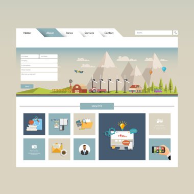 Modern Web sitesi şablonu