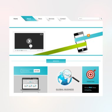 Minimalist iş web sitesi tasarım şablonu