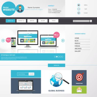 İş soyut Web sitesi tasarım şablonu