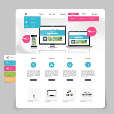 Minimalist iş web sitesi tasarım şablonu