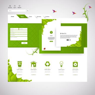 Eko iş web sitesi tasarım şablonu