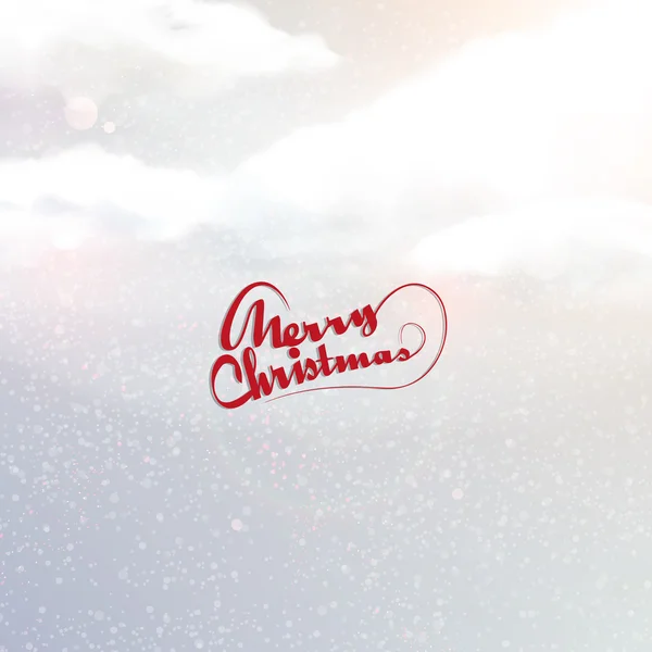 Weihnachten Hintergrund, mit realistischem Himmel — Stockvektor