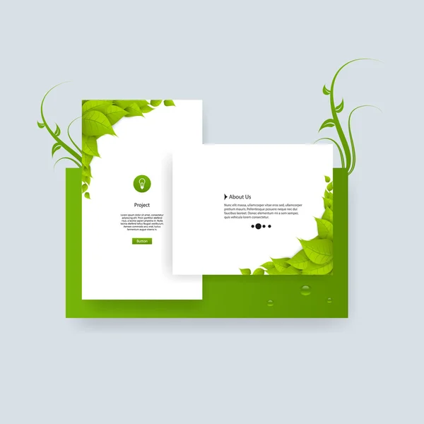 Plantilla verde eco marco — Vector de stock