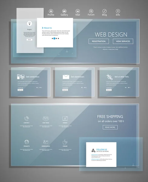 Plantilla de diseño web moderno — Archivo Imágenes Vectoriales