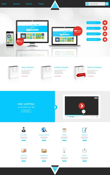 Website template ontwerp — Stockvector