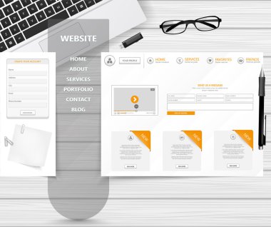 Yaratıcı modern web sitesi şablonu