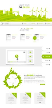 Bir sayfa yeşil Eco Web sitesi
