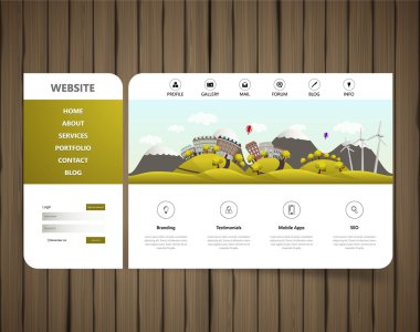 Modern Eko Web sitesi şablonu