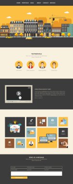 Bir sayfa web sitesi tasarım şablonu