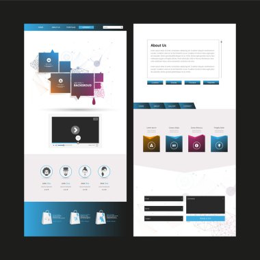 Bir sayfa web sitesi tasarım şablonu