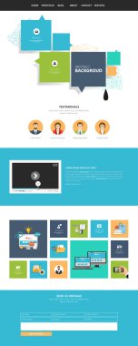 Bir sayfa web sitesi tasarım şablonu