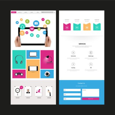 İş sayfa web sitesi tasarım şablonu