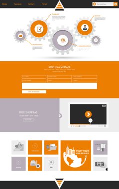 Bir sayfa web sitesi tasarım şablonu