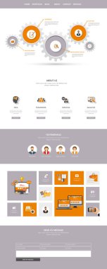 Bir sayfa web sitesi tasarım şablonu