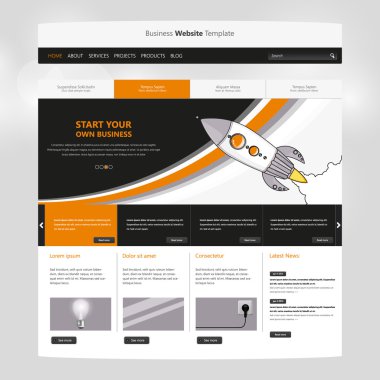 Yaratıcı web sitesi şablonu tasarım