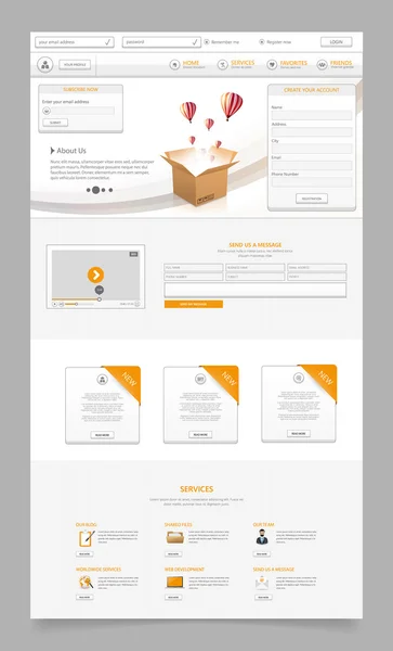 Plantilla de sitio web para su negocio — Vector de stock