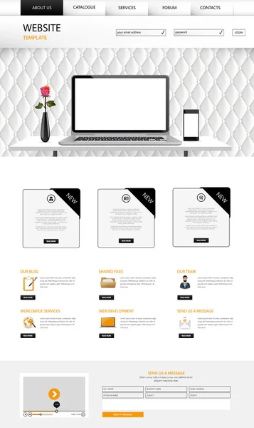 Plantilla web para presentación empresarial — Vector de stock