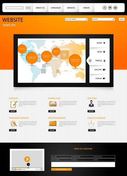 ウェブサイトのデザインテンプレート — ストックベクタ