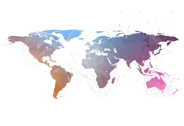 Mapa do mundo fundo em estilo poligonal —  Vetores de Stock